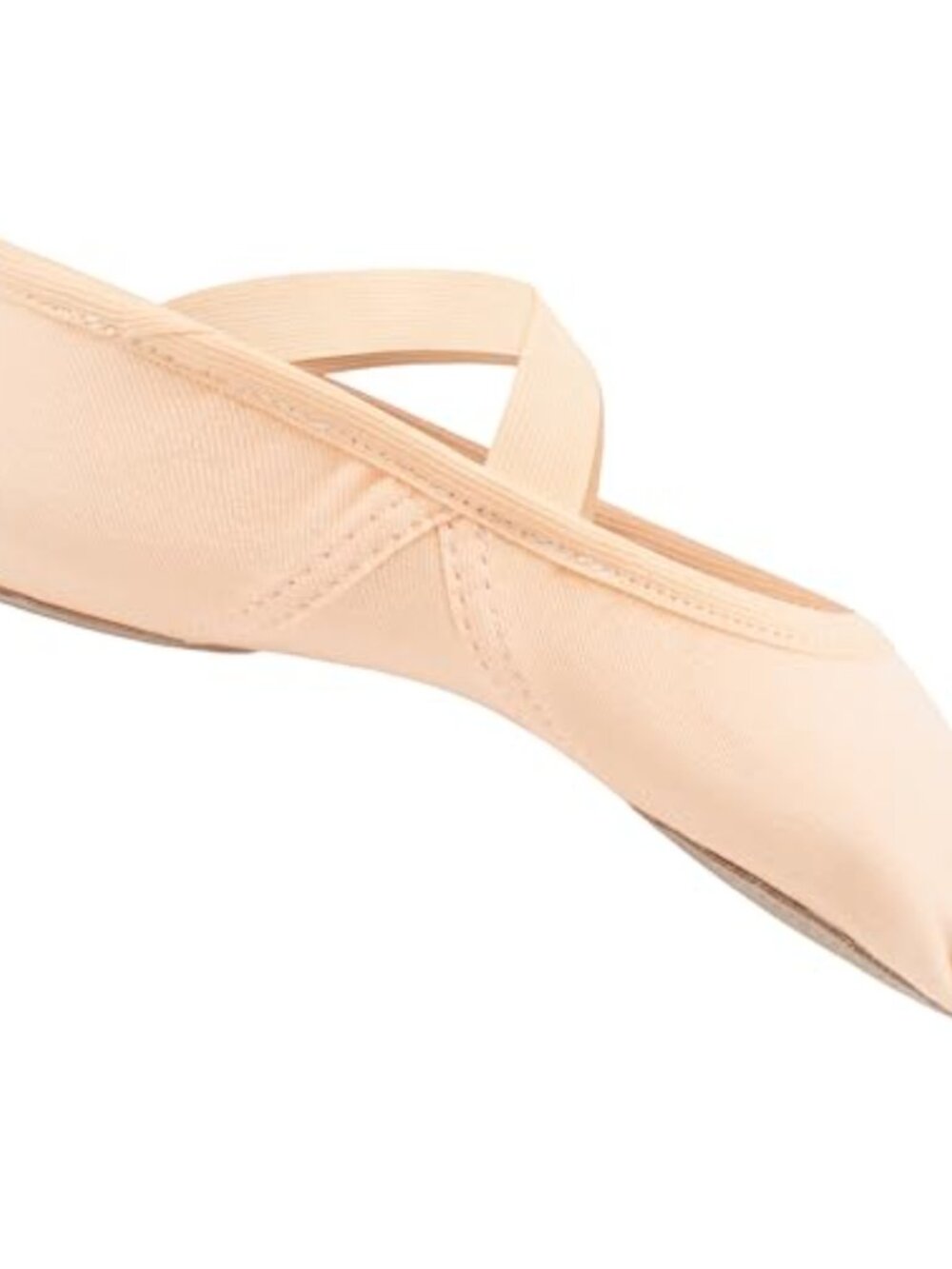 Women's Highly Stretch Canvas Ballet Shoes with Elastic Straps & Split Suede